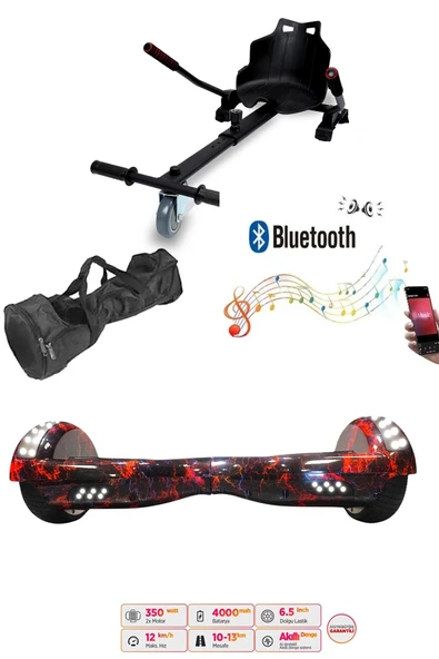 Citymate Elektrikli Kaykay Akıllı Denge Hoverboard + HoverKart + Çanta FULL LEDLİ EXTREM PAKET D15 ürün görseli 1