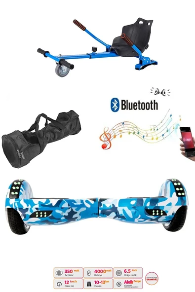 Citymate Elektrikli Kaykay Akıllı Denge Hoverboard + HoverKart + Çanta FULL LEDLİ EXTREM PAKET D03 ürün görseli 1