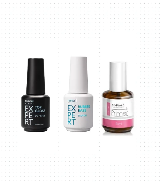 Fontenay RUNAİL UV Filtreli Top Coat 18ml + Rubber Base Scotch 18ml + Non-Acid Primer 15ml ürün görseli 1