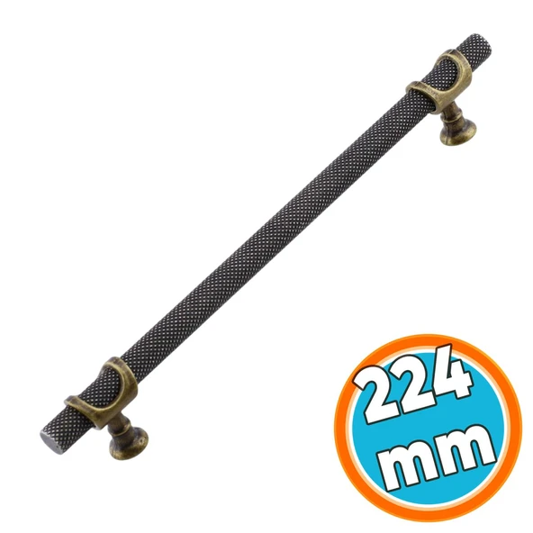 Mobilya Mutfak Dolabı Dolap Kulpları Kulbu Eskitme Antik Sarı Metal Kulp 224 mm - 22.4 cm ürün görseli 1