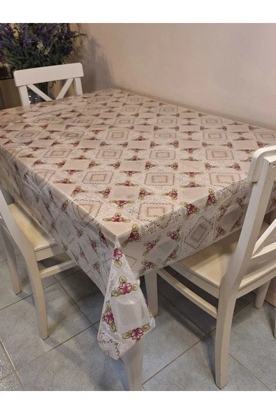 Şeffaf 0.018 Mm Pvc Muşamba - Desenli Silinebilir Şeffaf Masa Örtüsü ürün görseli 1