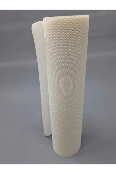 Krem Raf Ve Dolop Içi Örtüsü - Kaymaz Raf Örtüsü 45cm X 500 Cm ürün görseli 1