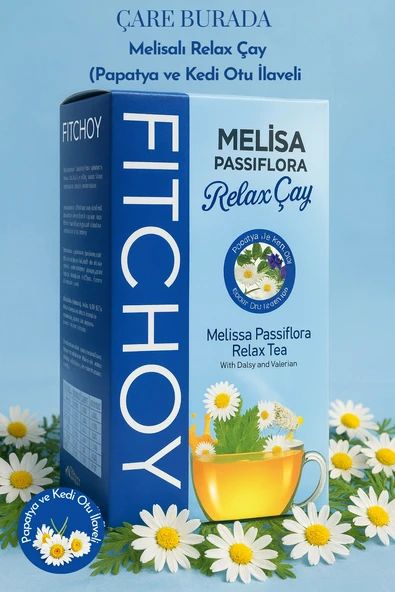 Fitchoy - Melissa Passiflora Relax Çay 90 Gr × 45 Adet (Kedi Otu & Papatya İlaveli) ürün görseli 1