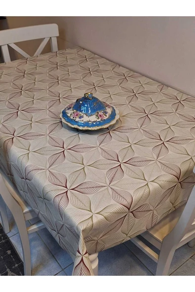 SİMLİ KETEN DOKULU PVC MASA ÖRTÜSÜ ürün görseli 1