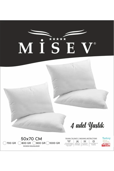 Misev 4 Adet Lüx Grubu Mikrofiber Antialerjik Yastık ürün görseli 1
