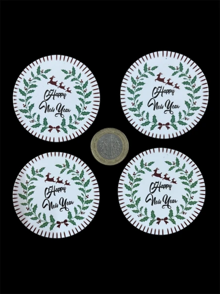 Yılbaşı Temalı Magnet "Happy New Year" 10'lu - Resim 3