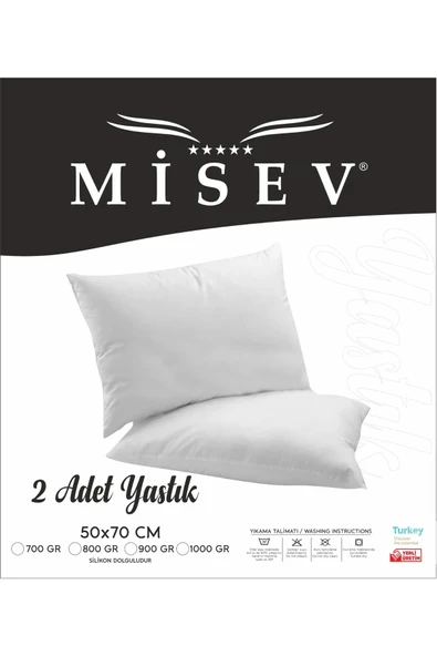 Misev 2 Adet Lüx Grubu Mikrofiber Antialerjik Yastık ürün görseli 1