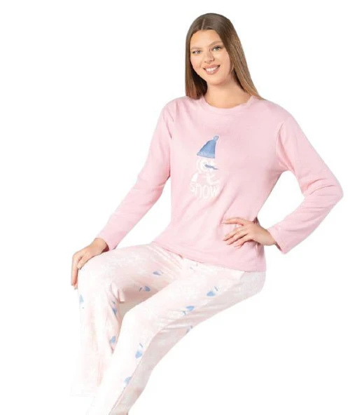 Pijahome Kadın Kışlık Termal Uzun Kollu Pijama Takımı ürün görseli 1