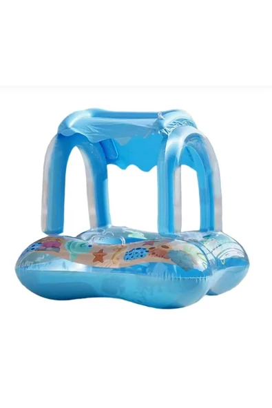 St Morritz Şişme Gölgelikli Bebe Flotörü Bebek Simiti Baby Float Oturaklı Bebek Simidi ürün görseli 1