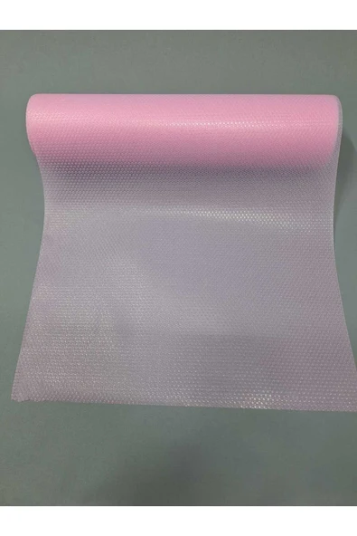Pembe Raf Ve Dolop Içi Örtüsü - Kaymaz Raf Örtüsü 45cm X 500 Cm ürün görseli 1