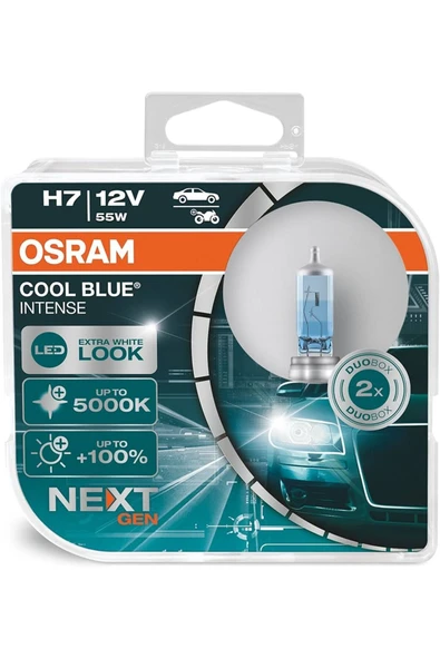 H7 Cool Blue Intense Next Gen 5000k Beyaz Işık 2'li 64210cbn-hcb ürün görseli 1