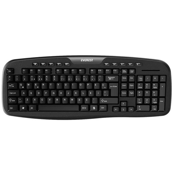 Everest KB-955 Siyah Usb Multimedia Kablolu Q Standart Klavye ürün görseli 1