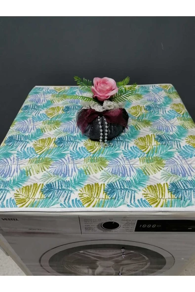 YEŞİL MAVİ DUCK KUMAŞ ÇAMAŞIR VE KURUTMA MAKİNESİ ÖRTÜSÜ 120X60CM ürün görseli 1