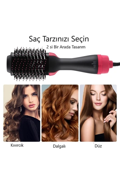 Janva Saç Şekillendirici Ve Saç Düzleştirici Fön Tarağı ürün görseli 1