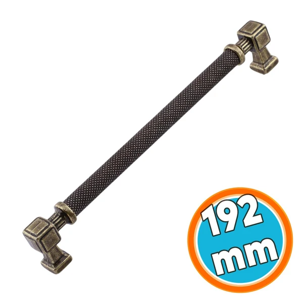 Mobilya Çekmece Mutfak Dolabı Dolap Modern Kapak Kulpları Desenli Antik Sarı Metal Kulp 192 mm ürün görseli 1
