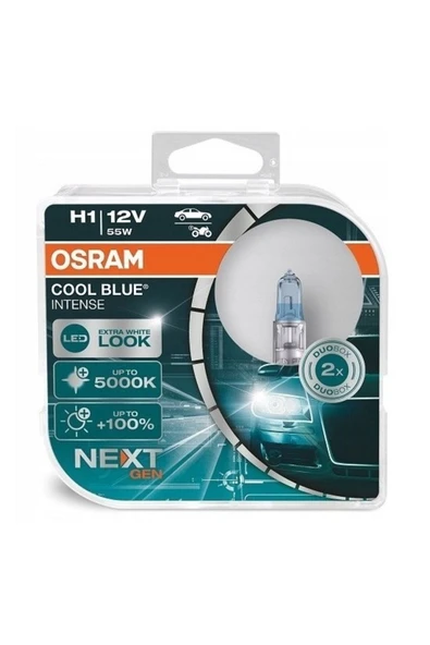 Next Generation H1 Cool Blue Intense Beyaz 5000k 12v 55w 2'li Ampul Set Uyumlu ürün görseli 1