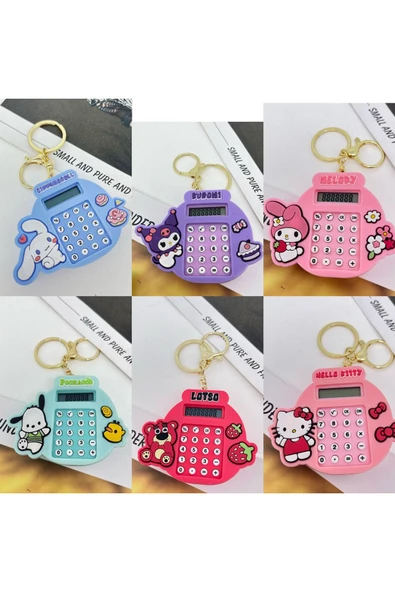 Janva Anahtarlık Çanta süsü hem de hesap makinesi kuromi cinnamoroll my melodie pochacco hello kitty ürün görseli 1