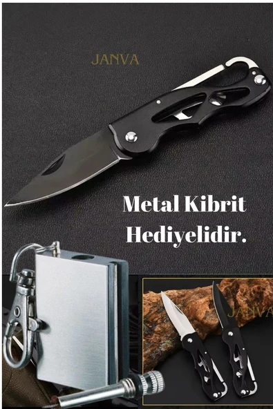 Janva KOMPLE ÇELİK CEP ÇAKISI  16,5 cm Metal Kibrit Hediyelidir. Kamp Hobi Paslanmaz Manuel ürün görseli 1