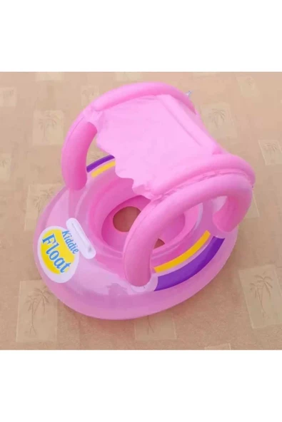 Şişme Gölgelikli Bebe Flotörü Bebek Simiti Baby Float Oturaklı Bebek Simidi ürün görseli 1