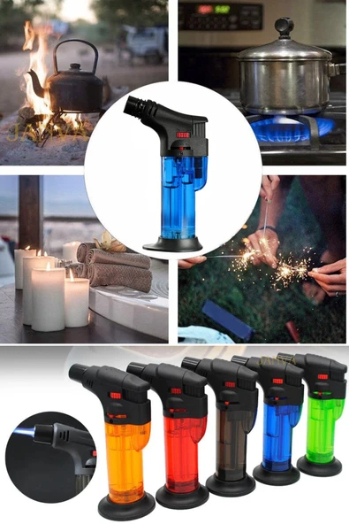 Janva Doldurulabilir Turbo Torch Pürmüz Çakmak Yemek Hazırlama Mangal Nargile Kamp Çakmağı ürün görseli 1