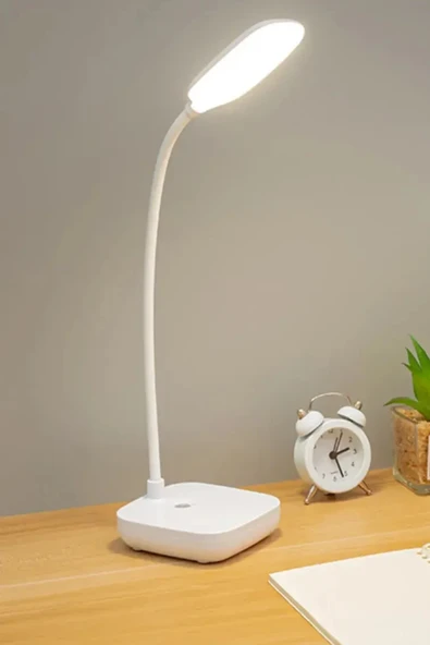 Janva Kablosuz Şarjlı Dokunmatik Üç Renk LED Masa Lambası Ders Çalışma Okuma Işığı Dimmer Ayarlı WB-01 ürün görseli 1