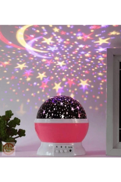 BONJUX Projektörlü Yansıtmalı Çocuk Bebek Odası Gece Lambası ürün görseli 1