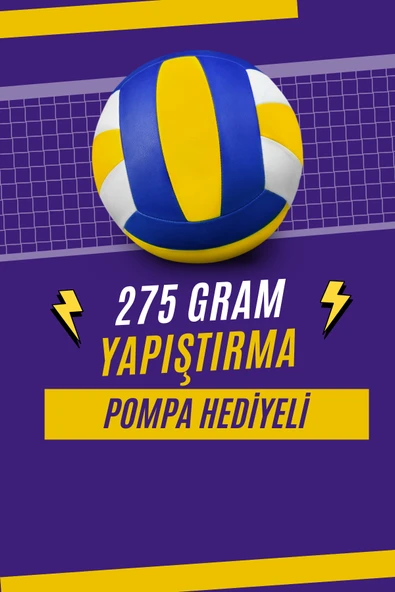 Janva Voleybol Topu Renkli Yapıştırma Model Kaliteli BSF12 ürün görseli 1