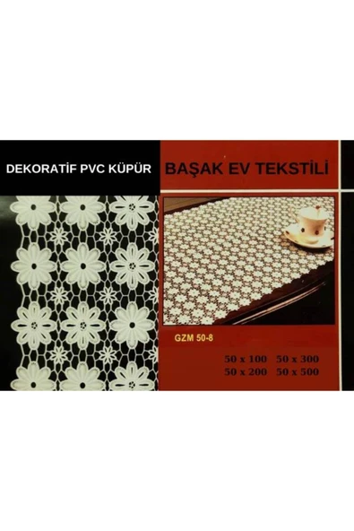 PVC KÜPÜR DANTEL RAF VE DOLAP ÖRTÜSÜ RUNNER   BEYAZ ürün görseli 1
