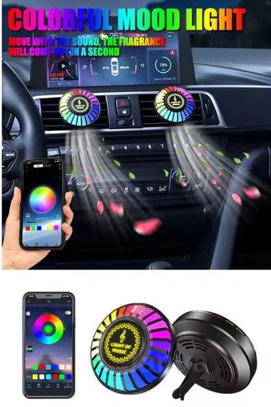 Rgb Müzik Ekolayzer Led Çubuk Sese Duyarlı Ritim Animasyonlu 32 Led Şarjlı Android-ıos - ürün görseli 1