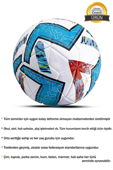 Janva FİFA European Red Şampiyonlar Ligi Özel Tasarımı Futbol Topu Lazer Kesim 400 gram 1.Kalite ürün görseli 1