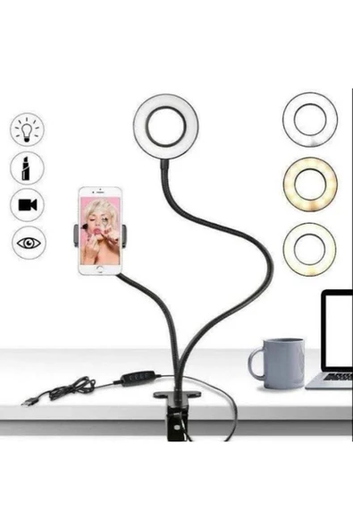 Janva Led Ring Light Youtuber Light Stüdyo Işığı Akrobat Selfie Led Masa Lambası ürün görseli 1