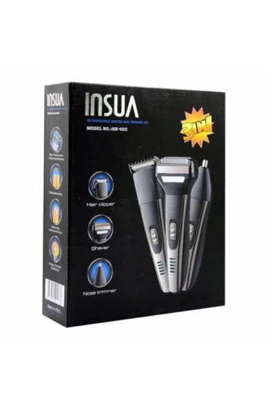 Insua 3 Başlıklı Traş Makinası Hk-450 ürün görseli 1