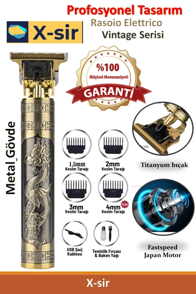 X-sir Profesyonel T-bıçak Saç Sakal Ense Ve Çizim Tıraş Makinesi Th-8005 ürün görseli 1