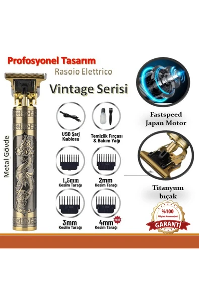 X-sir Xs-Turbo Şarjlı Tıraş Makinesi Saç Sakal Lazer Öncesi Kol Bacak Yanak Koltuk Altı Vücut ürün görseli 1