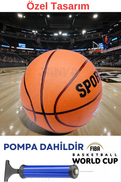 Janva 7 Numara Basketbol Topu,basket Topu Ve Pompa Şişirme Iğnesi Hediyeli ürün görseli 1