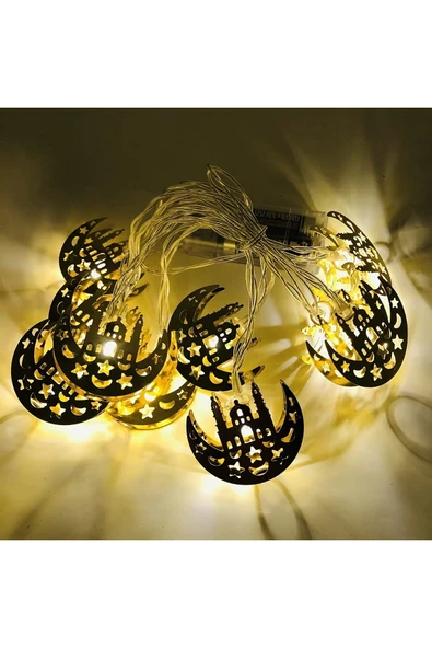 For Prime Ramazan Cami Motifli Temalı Dekoratif Pilli Led Işık Zinciri Ramazan Bayram Süslemesi ürün görseli 1