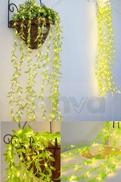 Janva Dekoratif Yapraklı Led Işık 3x1 Metre 180 Led 220V Fişli 3 Modlu Ambiyans Aydınlatma Süs & Dekor Led ürün görseli 1