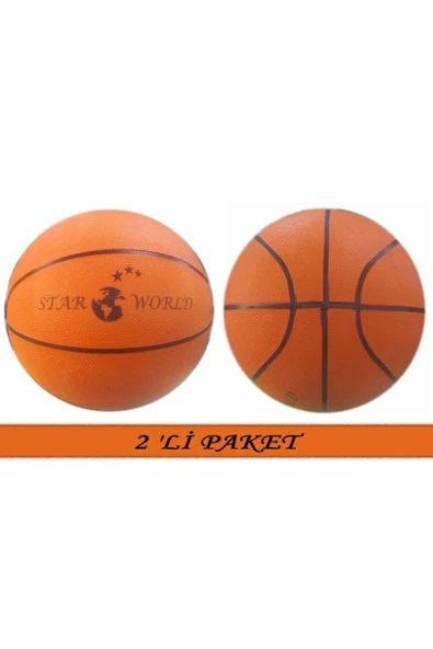 Star 2 Adet 7 Numara Basketbol Topu World Turuncu ürün görseli 1