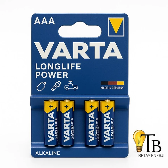 Varta AAA Longlife PowerALKALINE PİL 4'LÜ ürün görseli 1