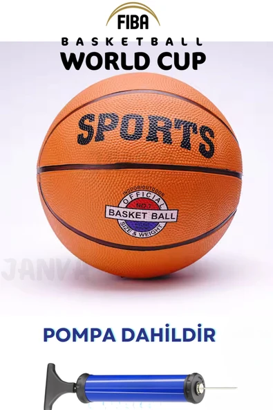 Janva Süper Basket Topu 7 Numara Basketbol Topu Yeni Model Sağlam Kaliteli ürün görseli 1