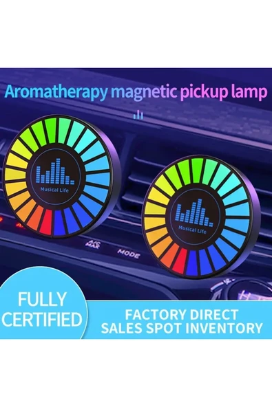 Ata Tuning Manyetik RGB LED Işıklar, Sesle Aktive Mikrofon, USB Şarj Edilebilir- Araç İçi & Oyun Dekoru ürün görseli 1
