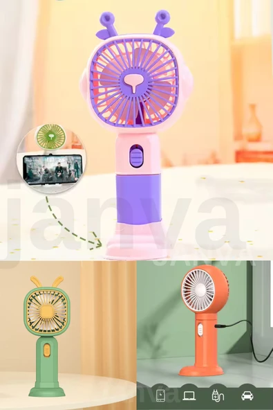 Janva Mini Fan Usb Vantilatör El Fanı Taşınabilir Vantilatör Şarjlı ürün görseli 1