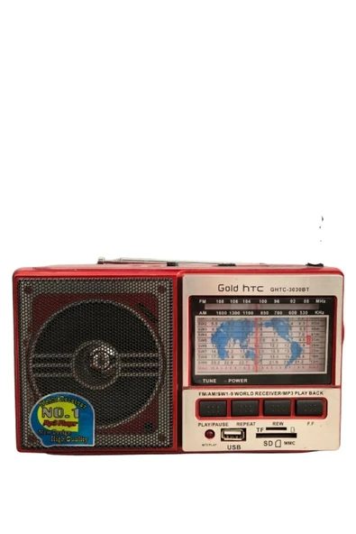 Gold HTC Ghtc 3030 Şarjlı Radyo Usb Sd Mp3 Çalar Player Radyo ürün görseli 1