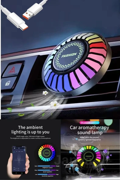 Janva Rgb Çubuk Sese Duyarlı Ekolayzer Sese Duyarlı Ekolayzer Usb Kablo Ile Çalışır ürün görseli 1