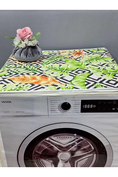 RENKLİ DESENLİ DUCK KUMAŞ ÇAMAŞIR VE KURUTMA MAKİNESİ ÖRTÜSÜ 120X60CM ürün görseli 1