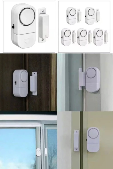 Janva 5 Adet Cam Pencere Kapı Pvc Engelleyici Güvenlik Ürünleri Manyetik Alarm Set - Resim 4