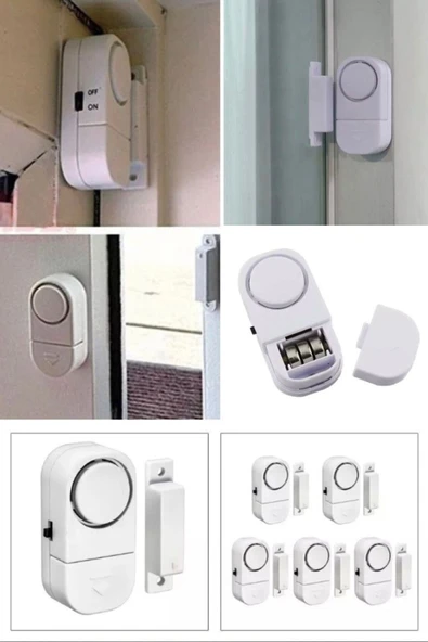 Janva 5 Adet Cam Pencere Kapı Pvc Engelleyici Güvenlik Ürünleri Manyetik Alarm Set - Resim 6