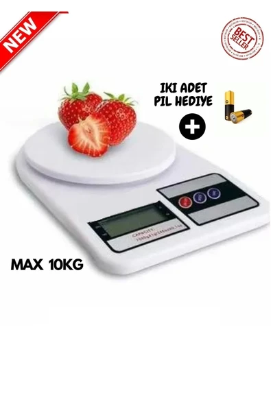 Janva Dijital Hassas 10 Kg Mutfak Terazisi Tartısı Lcd Ekranlı ürün görseli 1