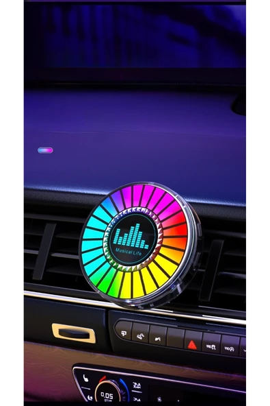 MODELPAZAR Rgb Led Araç İçi Sese Duyarlı Petek Ambiyans Led Lambası ürün görseli 1