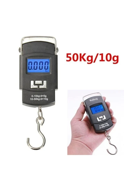 portable Elektronik Dijital El Kantarı 50 Kg Terazi Tartı 10 gr Hassas ürün görseli 1
